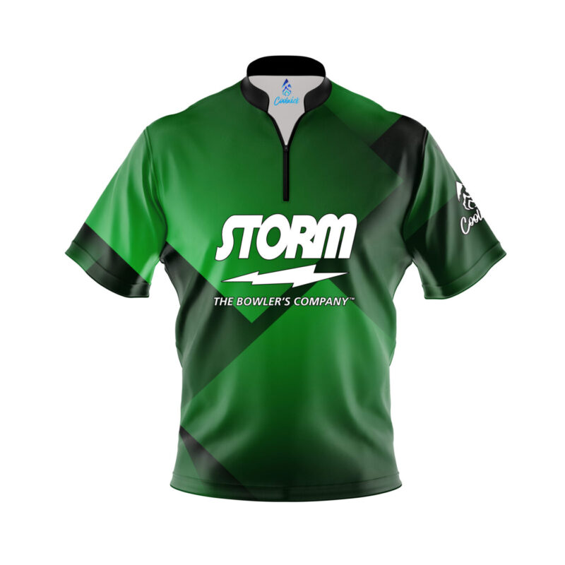 Storm Green Blocks Quick Ship CoolWick Sash Zip Bowling Jersey Questions & Answers