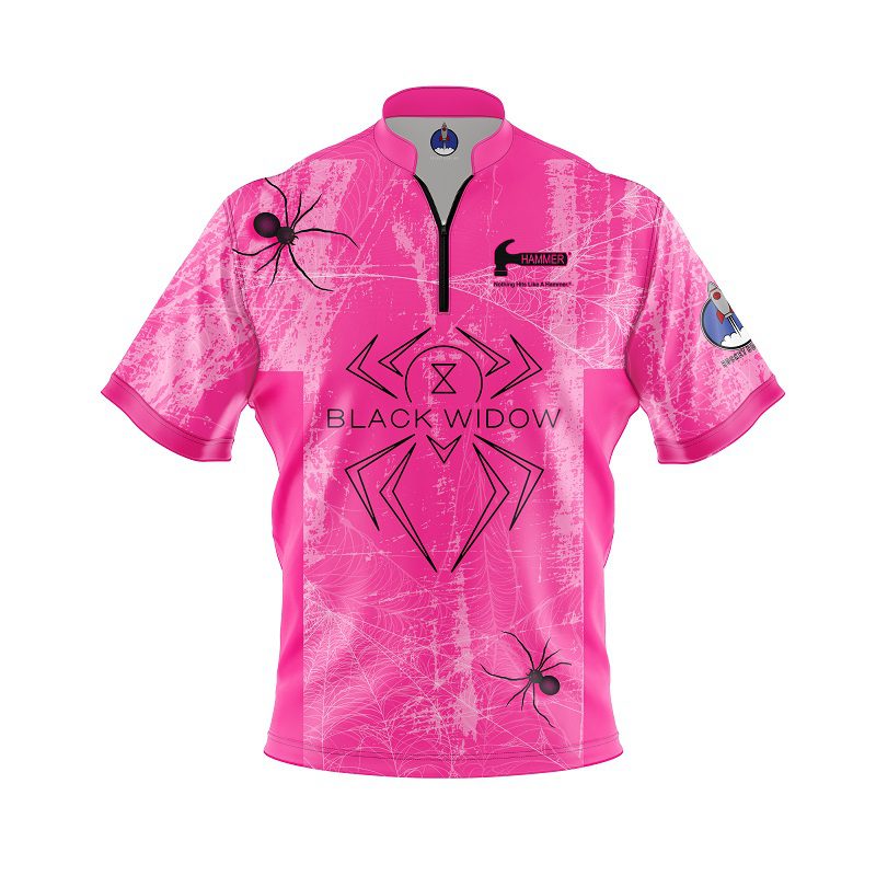 Hammer Black Widow Pink Grunge Xpress Ship Rocket Bowling Jersey Questions & Answers