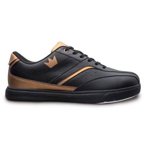 Are the Brunswick Men's Vapor Black Copper Bowling Shoes slip on?