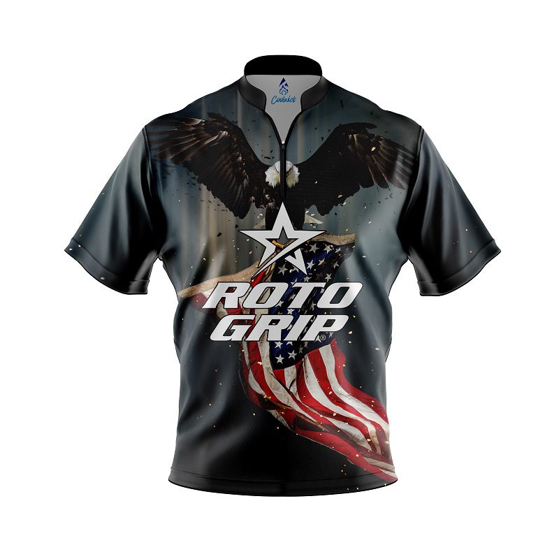 Roto Grip American Eagle Quick Ship CoolWick Sash Zip Bowling Jersey Questions & Answers