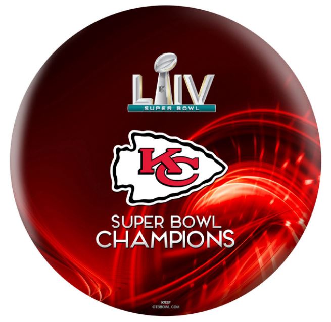 OTB NFL Red Kansas City Chiefs Super Bowl Champions Bowling Ball Questions & Answers