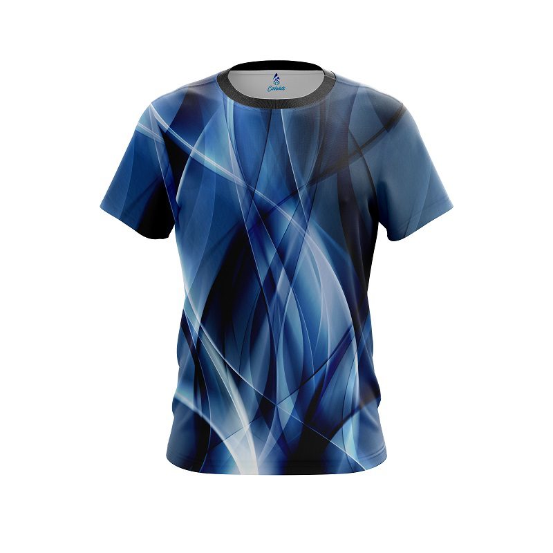 Plain Wavy Blue Swirl CoolWick Bowling Jersey Questions & Answers