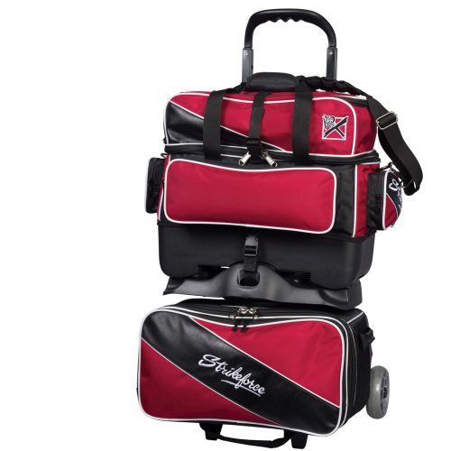 HOW MANY WHEELS DOES THE KR Strikeforce Fast 4 Ball Roller Red Black Bowling Bag BAG HAVE