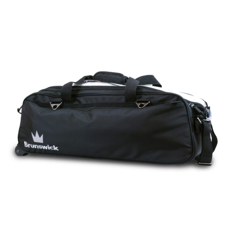 Brunswick Combat 3 Ball Triple Tote Roller Black Bowling Bag Questions & Answers