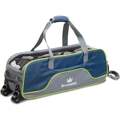 Brunswick Crown 3 Ball Triple Deluxe Tote Navy Lime Bowling Bag Questions & Answers