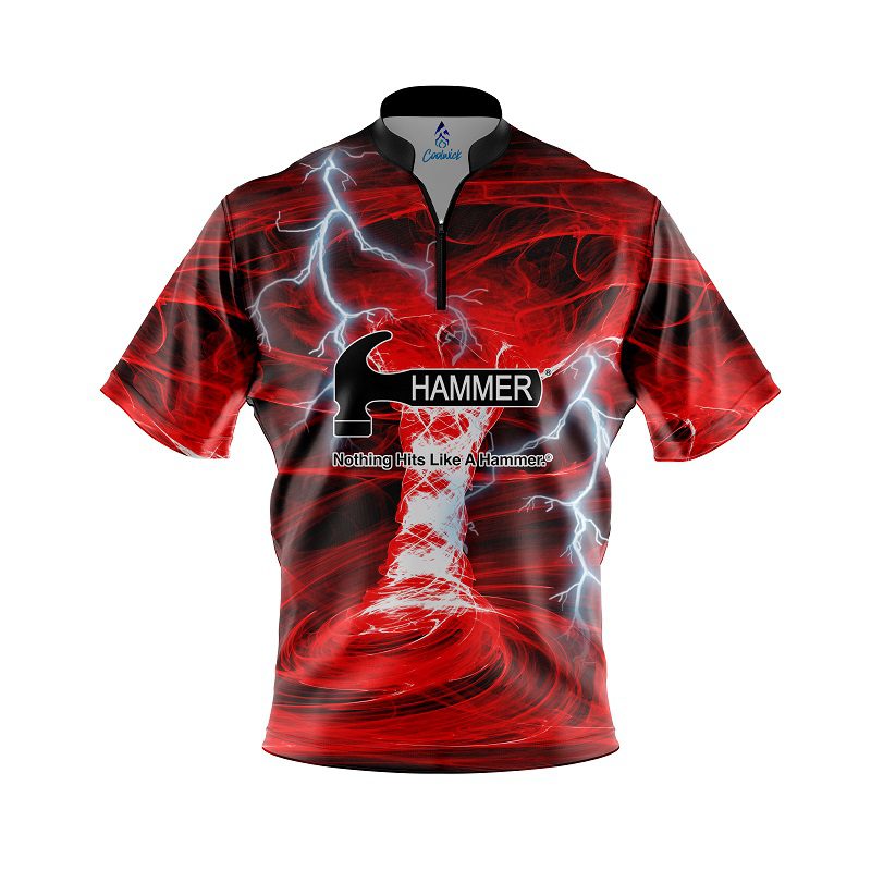 Hammer Electrical Tornado Red Quick Ship CoolWick Sash Zip Bowling Jersey Questions & Answers