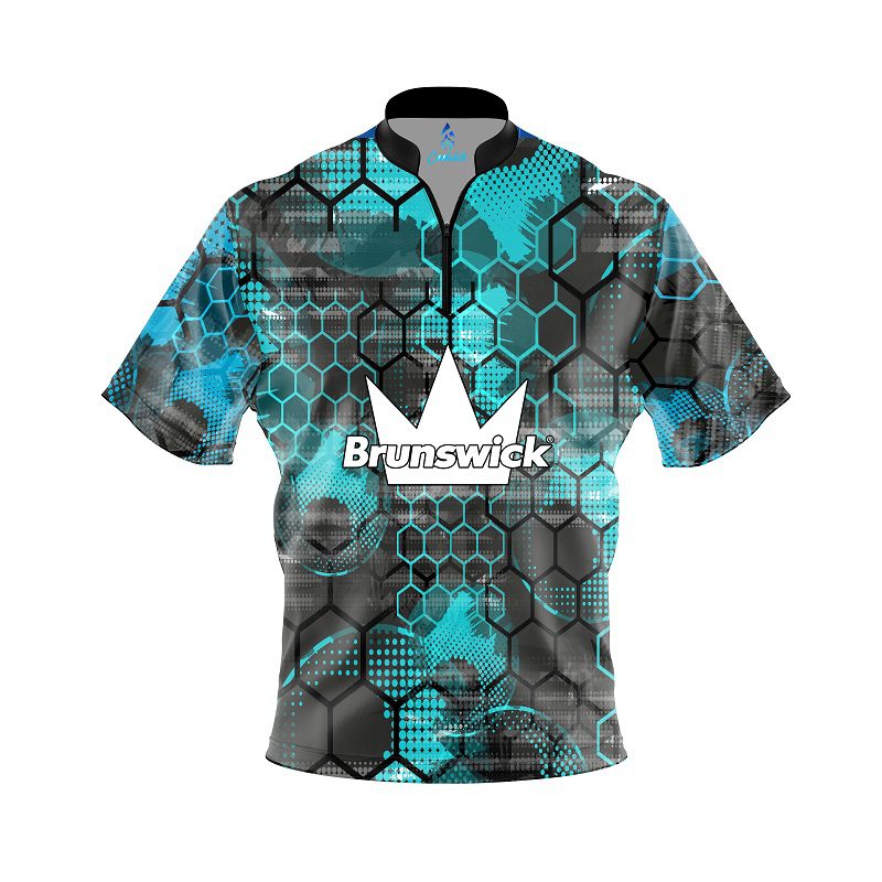 Brunswick Teal Honeycomb Quick Ship CoolWick Sash Zip Bowling Jersey Questions & Answers