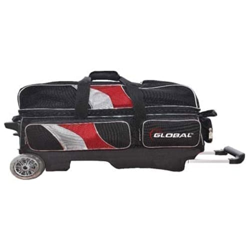 900 Global Deluxe 3 Ball Roller Bowling Bag Red Black Silver Questions & Answers