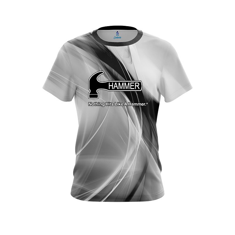Hammer Wavy Black And White Swirl CoolWick Bowling Jersey Questions & Answers
