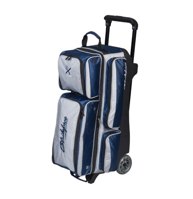 KR Strikeforce Konvoy 3 Ball Triple Roller Navy Silver Bowling Bag Questions & Answers