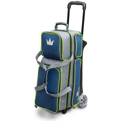 Brunswick Crown 3 Ball Triple Roller Navy Lime Bowling Bag Questions & Answers