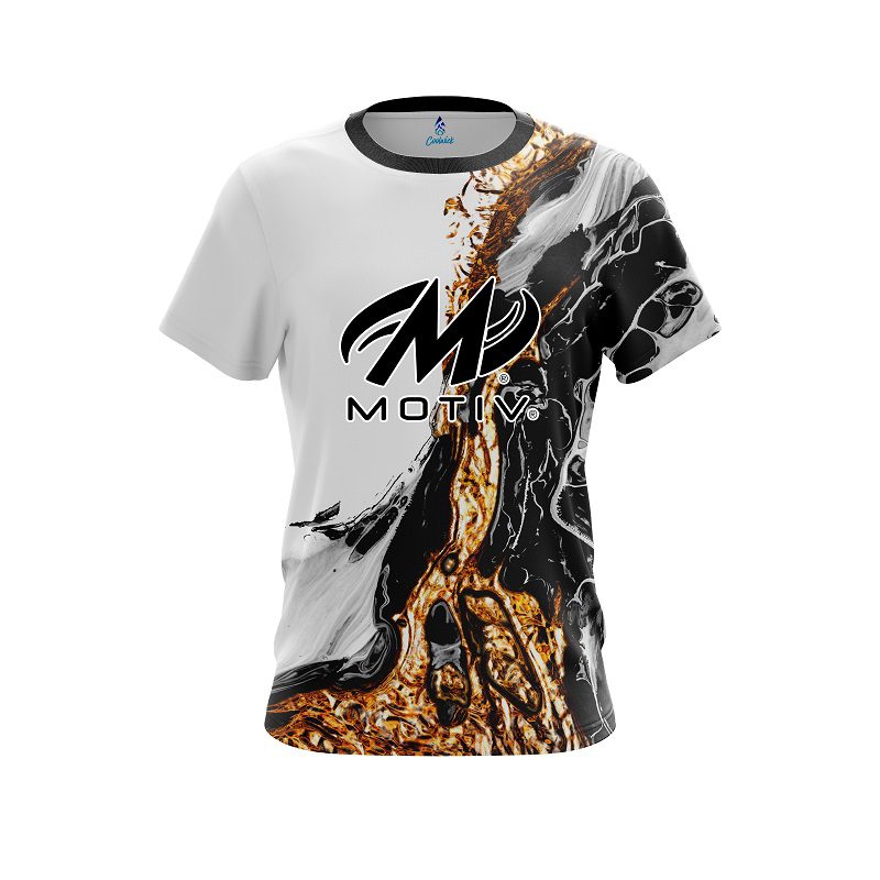 Motiv Black And Gold Liquid Marble CoolWick Bowling Jersey Questions & Answers