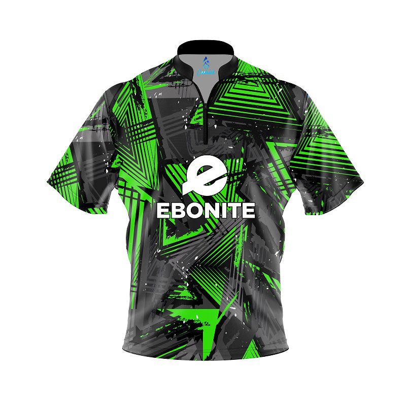 Ebonite Green Triangles Quick Ship CoolWick Sash Zip Bowling Jersey Questions & Answers