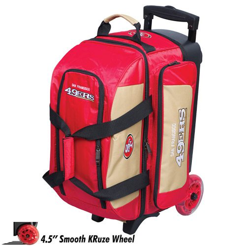 KR NFL 2 Ball Double Roller San Francisco 49ers Bowling Bag Questions & Answers
