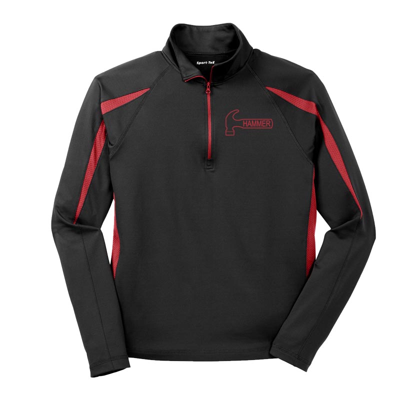 Hammer Coolwick Black Red Sport-Wick Stretch 1/2-Zip Colorblock Pullover Questions & Answers