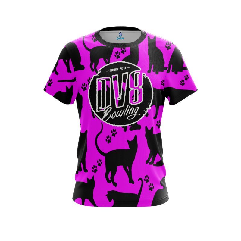 DV8 Pink Black Cat CoolWick Bowling Jersey Questions & Answers