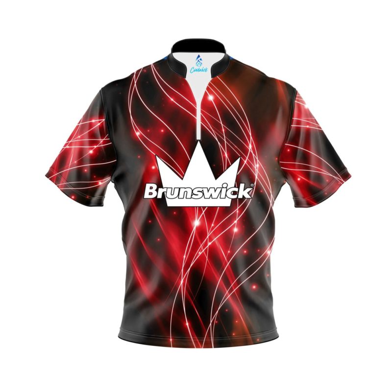 Brunswick Red Spirals Quick Ship CoolWick Sash Zip Bowling Jersey Questions & Answers