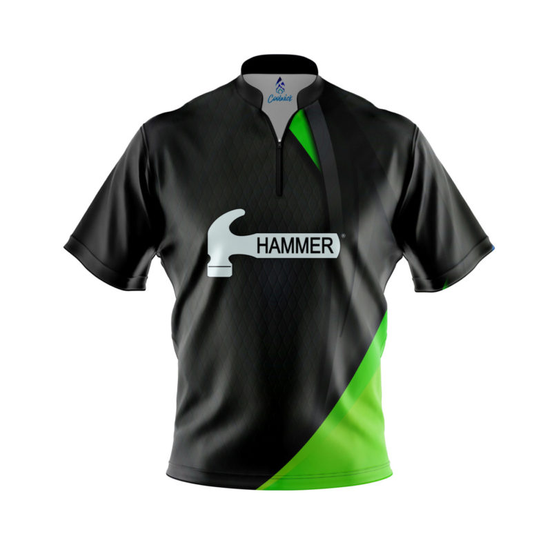 Hammer Carbon Green Quick Ship CoolWick Sash Zip Bowling Jersey Questions & Answers
