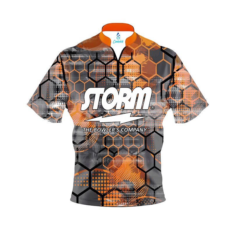 Storm Fire Honeycomb Quick Ship CoolWick Sash Zip Bowling Jersey Questions & Answers