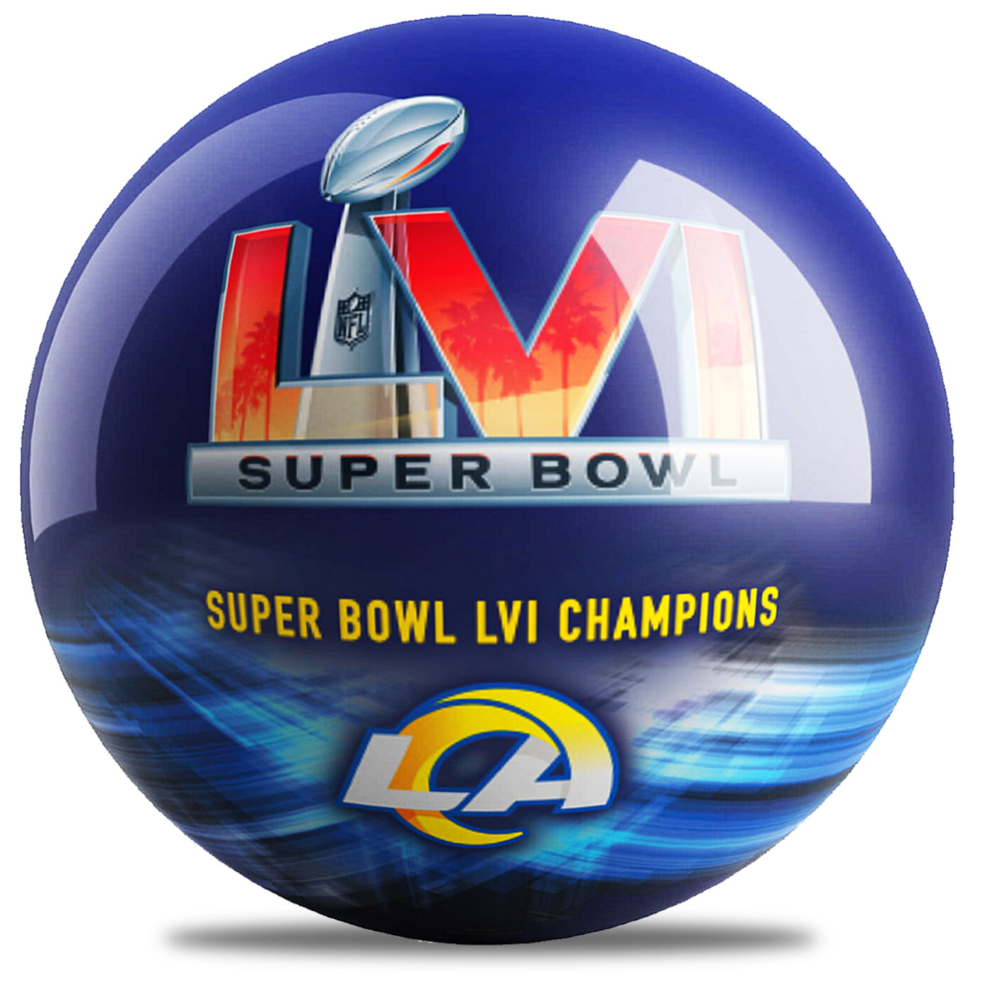 Can  a bowling ball be customized to 2 football teams like the Rams and the Chargers