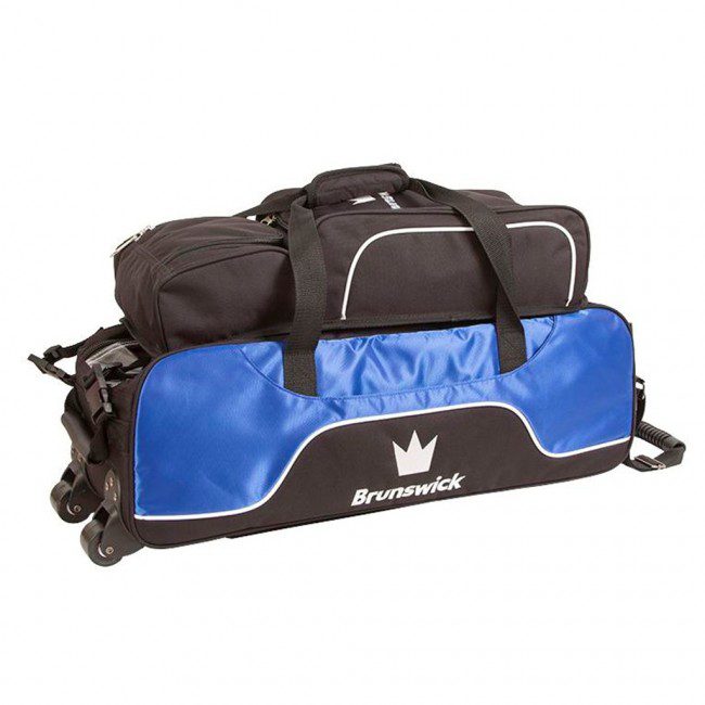 Brunswick Crown 3 Ball Triple Tote Roller With Shoe Pouch Royal Bowling Bag Questions & Answers