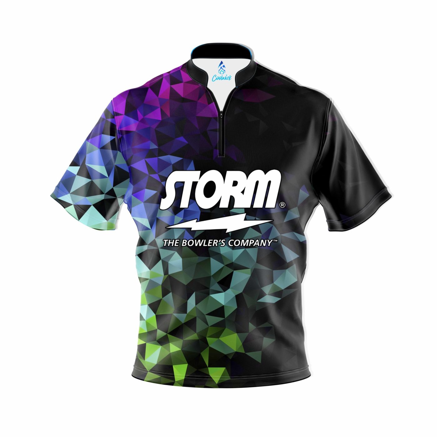 Storm Gradient Quick Ship CoolWick Sash Zip Bowling Jersey Questions & Answers