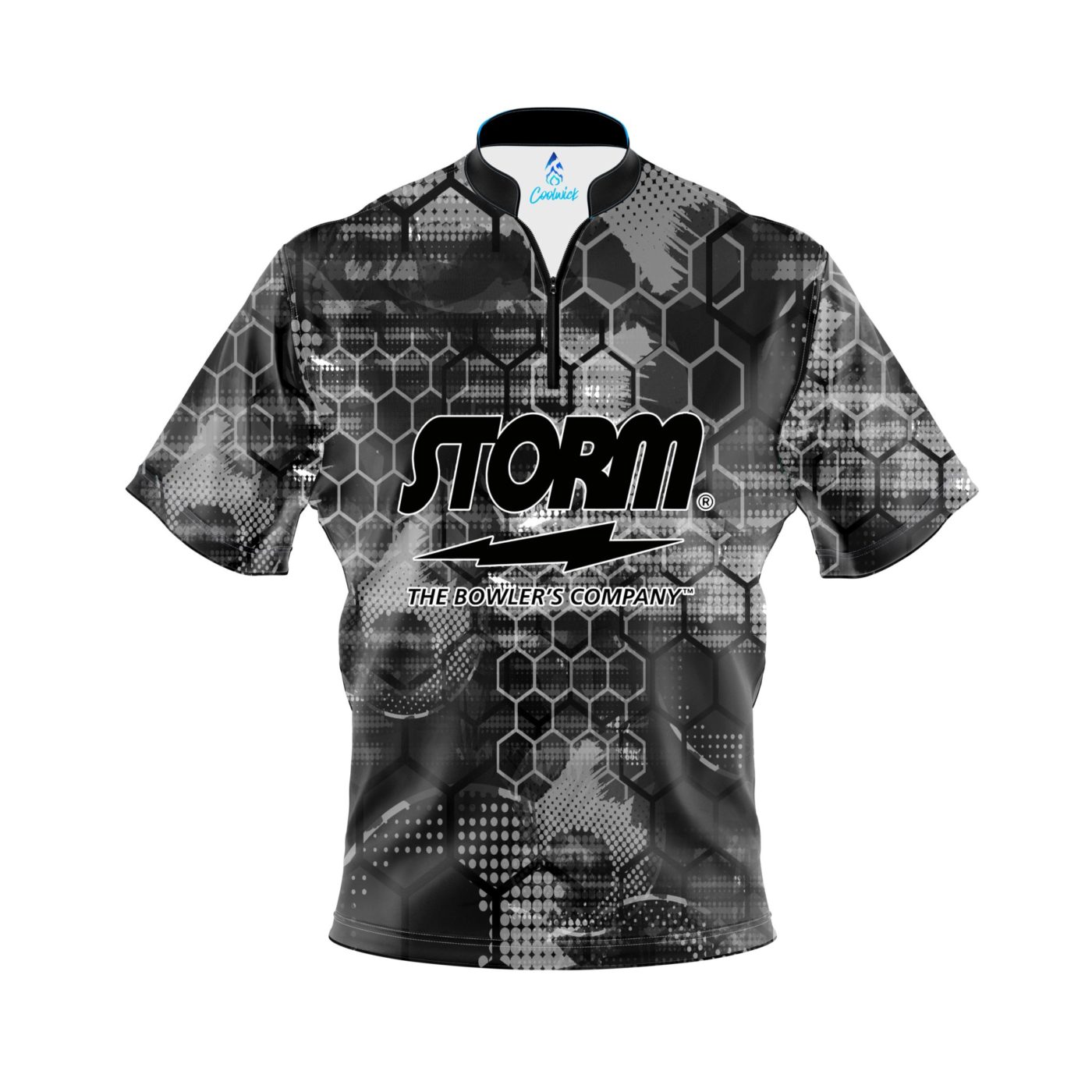 Storm Blackout Honeycomb Quick Ship CoolWick Sash Zip Bowling Jersey Questions & Answers