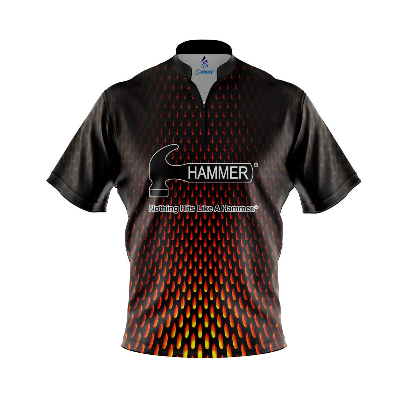 Hammer Fire Mesh Quick Ship CoolWick Sash Zip Bowling Jersey Questions & Answers