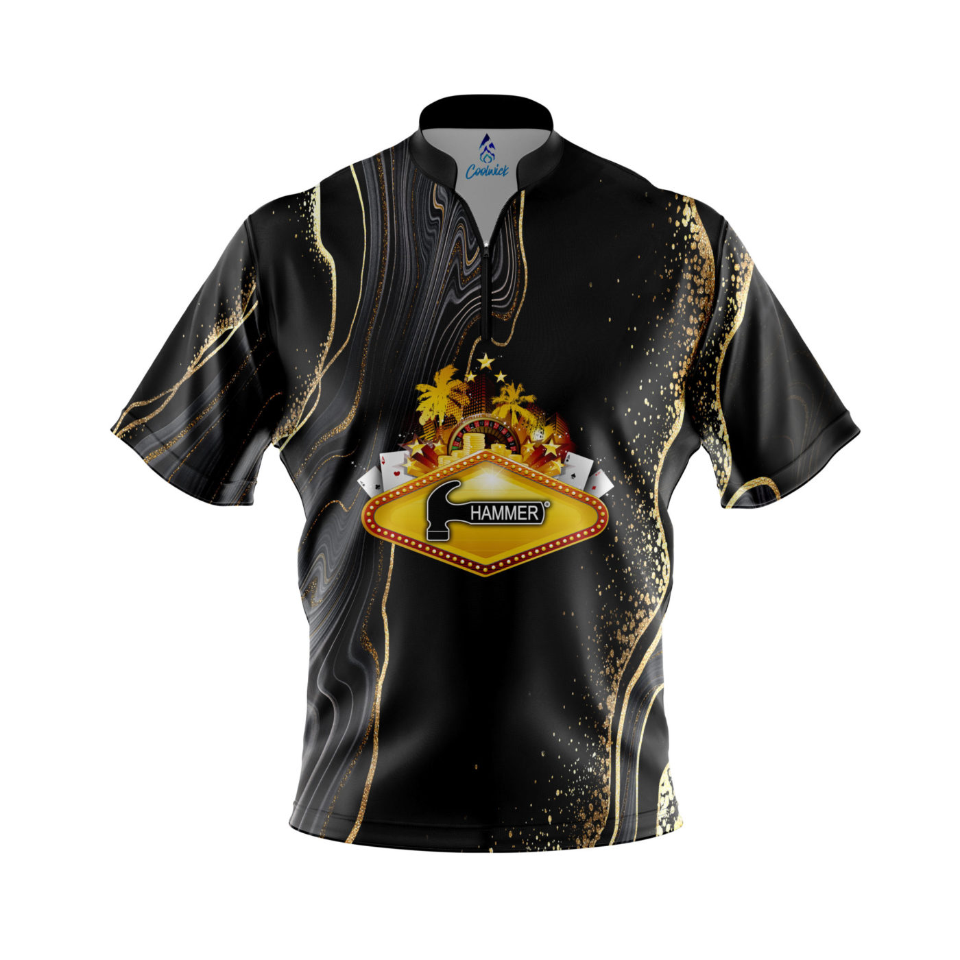 Hammer Vegas Quick Ship CoolWick Sash Zip Bowling Jersey Questions & Answers