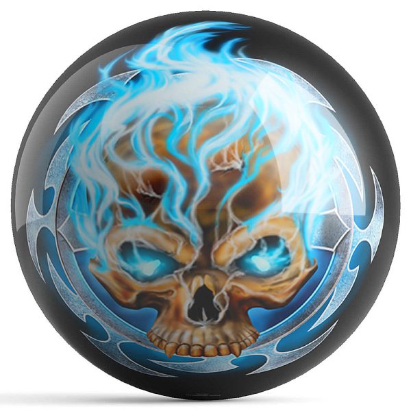 OTB Flaming Blue Skull Bowling Ball by Michael Graham Questions & Answers
