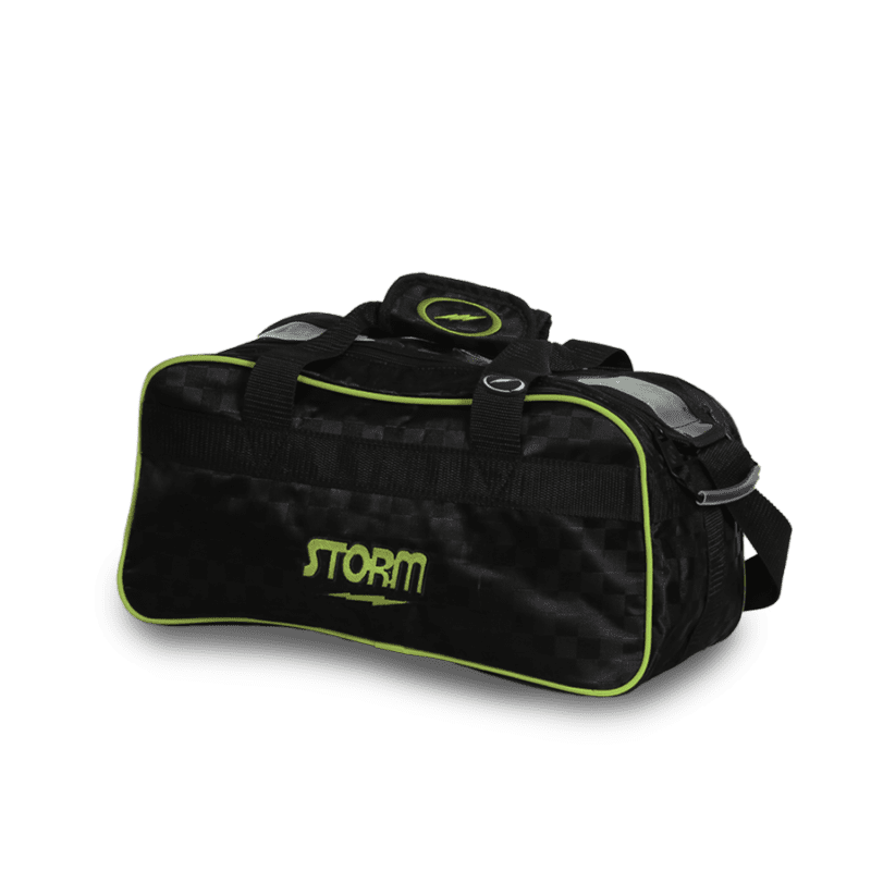 Storm 2 Ball Double Tote Checkered Black Lime Bowling Bag Questions & Answers