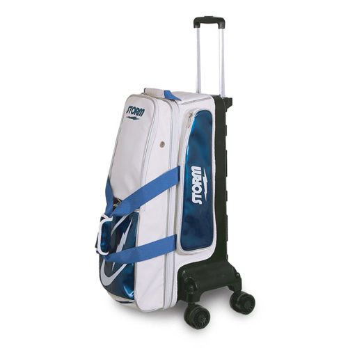 How much does the Storm 3 Ball White Blue Rolling Thunder Bowling Bag weigh?