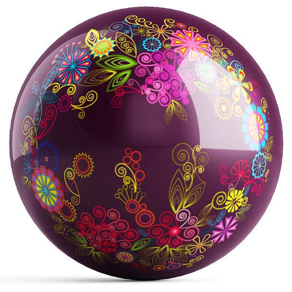 OTB Abstract Flowers Bowling Ball by Valentina Georgieva Questions & Answers