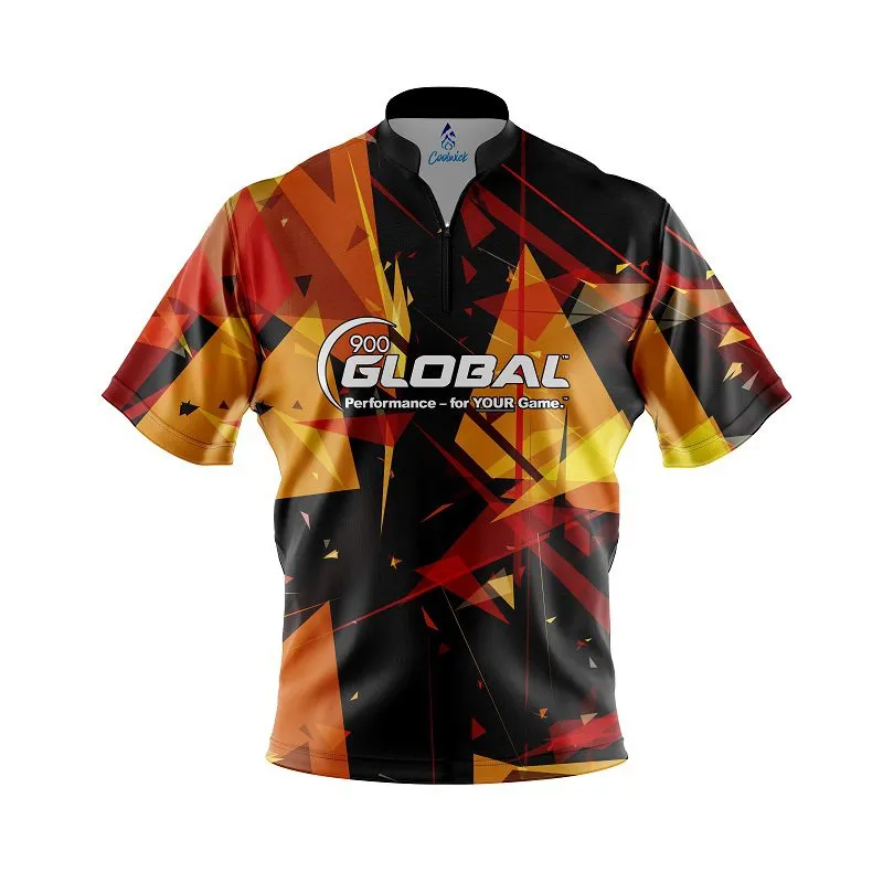 900 Global Shattered Shapes Quick Ship CoolWick Sash Zip Bowling Jersey Questions & Answers