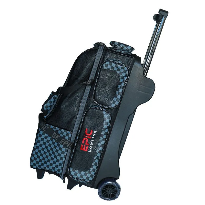 Epic 4 Ball Inline Superior Deluxe Black Slate Plaid Bowling Bag Questions & Answers