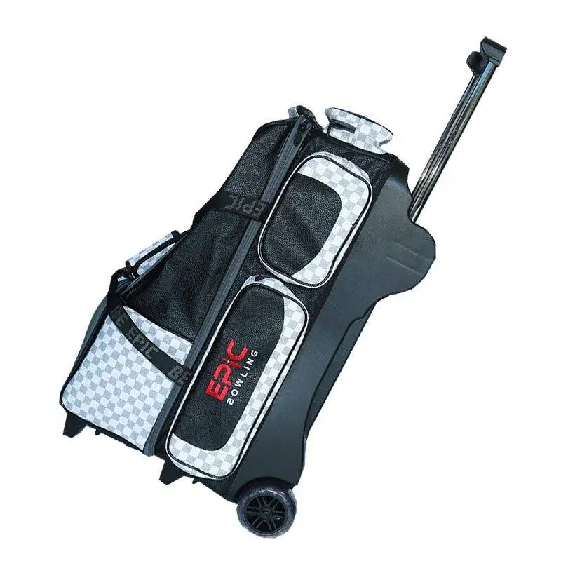 Epic 4 Ball Inline Superior Deluxe White Black Plaid Bowling Bag Questions & Answers